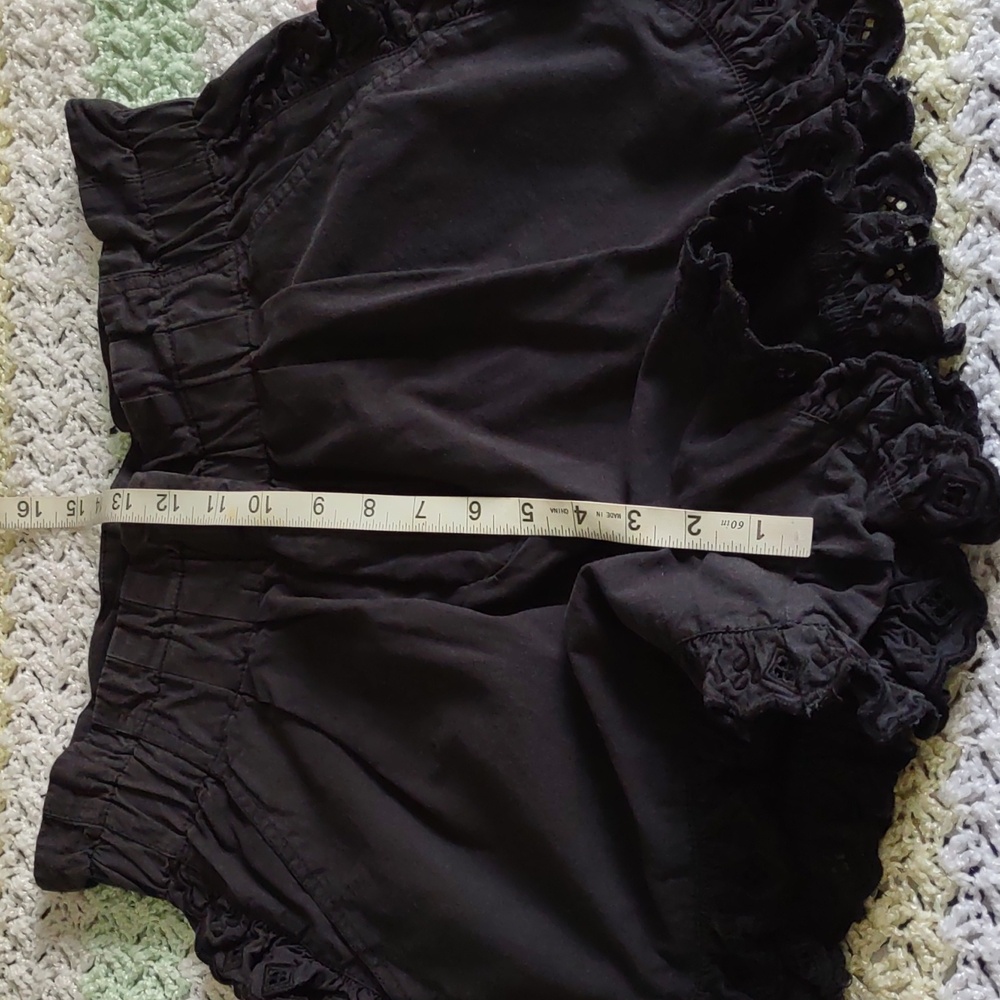 Sea New York Size 8 Kiara Light Black High Rise 100% Cotton Eyelet Shorts - Picture 12 of 16